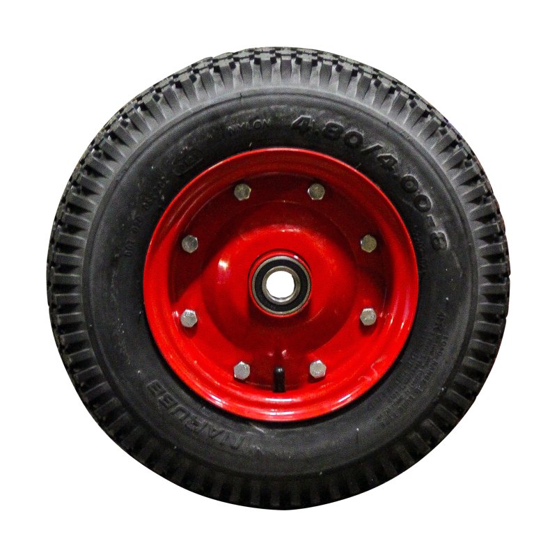 air tire + wheel 4.80/4.00-8 3.00D-8 ET0 NL100mm steel S-2202 red