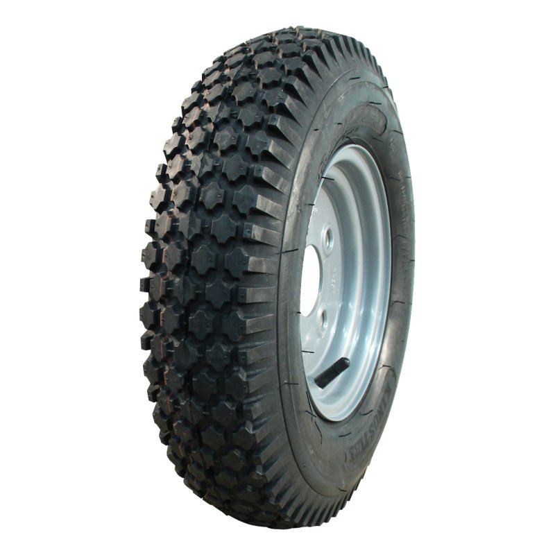 Komplettrad 4.80/4.00-8 3.00Dx8 ET0 60/100/4 Stahl S-2202 Silbergrau