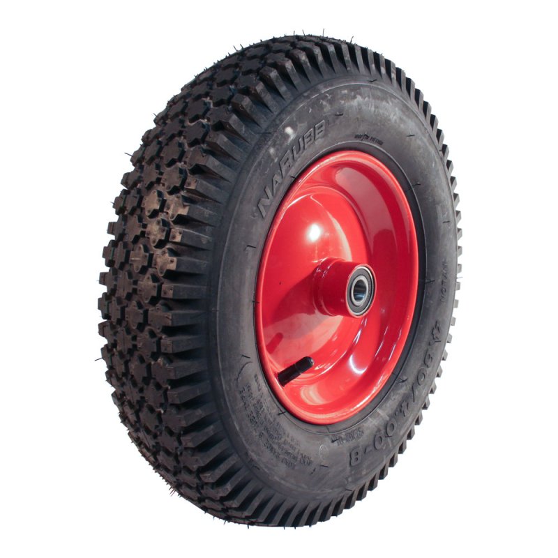 Komplettrad 4.80/4.00-8 2.50Ax8 ET0 NL96mm Stahl S-2202 Rot 120mm