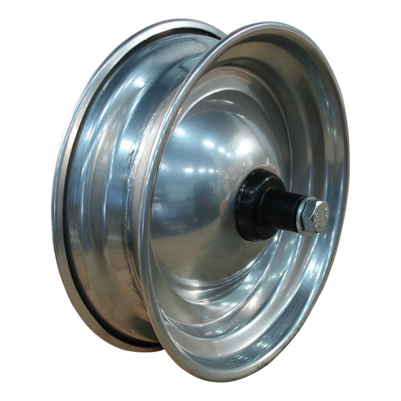 4.80/4.00-8 2.50Ax8 ET0 ball bearing axle Ø17 steel S-2301 silver grey air tire + wheel +