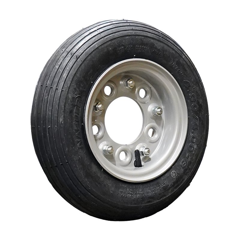 air tire + wheel 4.80/4.00-8 3.00D-8 ET0 94/140/5 steel S-2301 silver grey