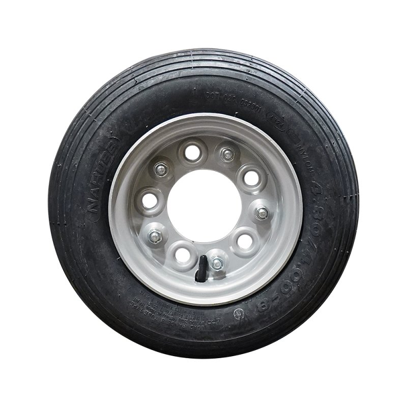 air tire + wheel 4.80/4.00-8 3.00D-8 ET0 94/140/5 steel S-2301 silver grey