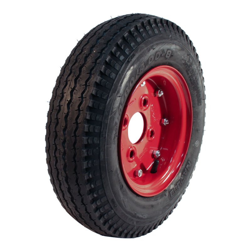 Komplettrad 4.80/4.00-8 3.00D-8 ET0 60/100/4 Stahl S-6003 Rot