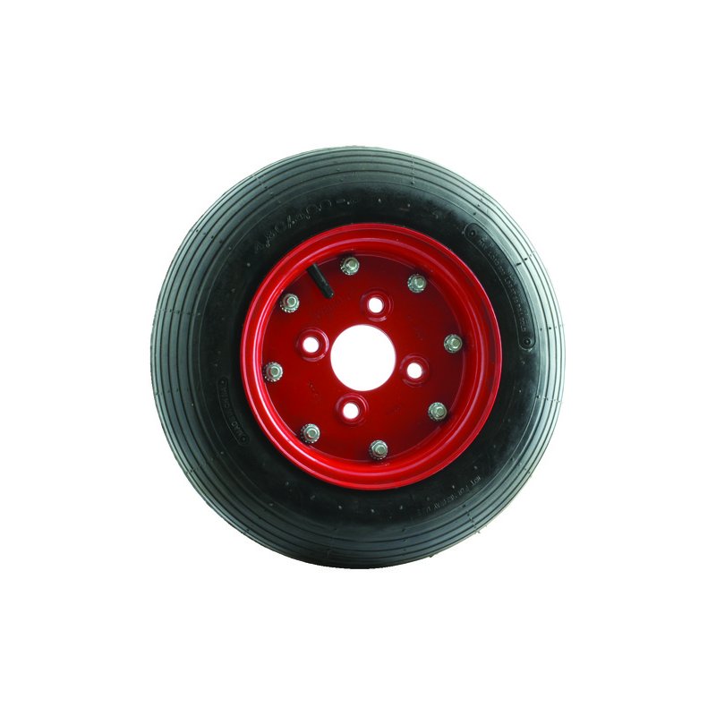 air tire + wheel 4.80/4.00-8 3.00D-8 ET0 60/100/4 steel V-5501A red