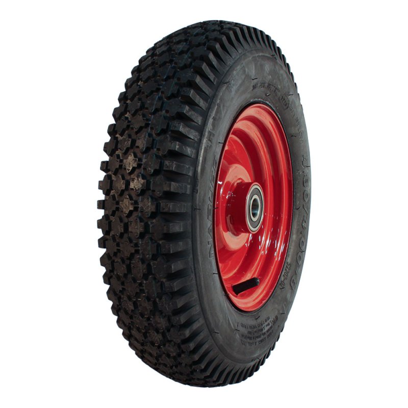 luchtband + wiel 4.80/4.00-8 2.50Ax8H2 ET0 NL75mm staal V-6602 rood