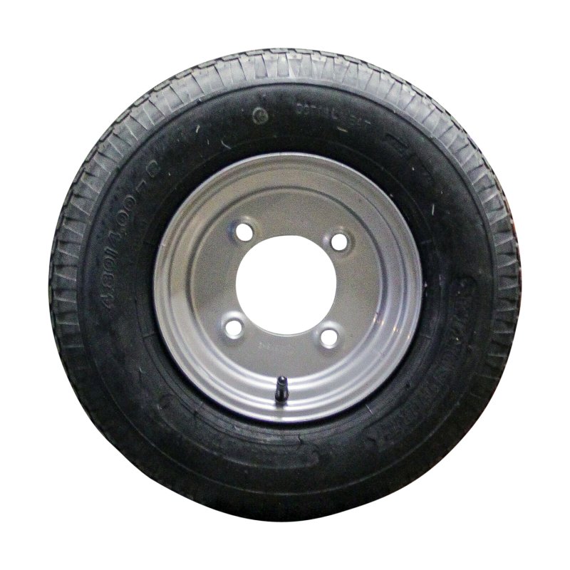 luchtband + wiel 4.80/4.00-8 2.50Ax8H2 ET-2 85/115/4 staal V-6635 zilvergrijs