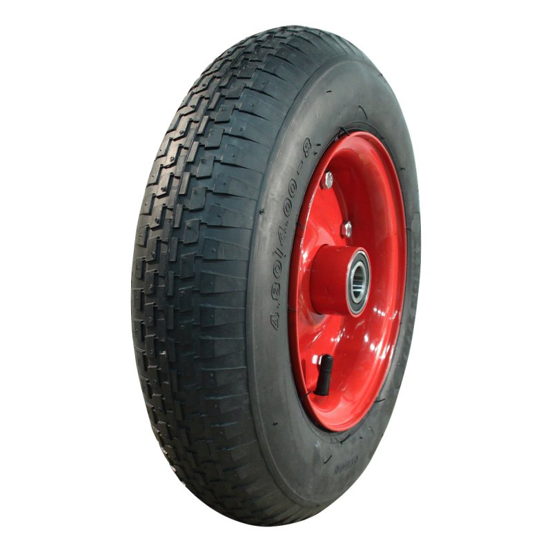 Komplettrad 4.80/4.00-8 3.00D-8 ET0 NL100mm Stahl V-6635 Rot