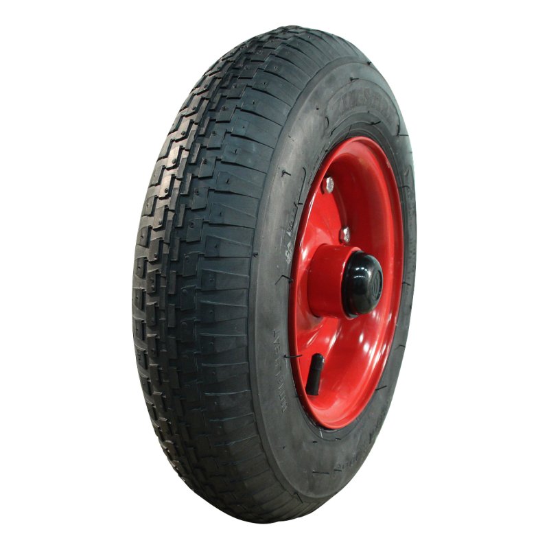 luchtband + wiel 4.80/4.00-8 3.00D-8 ET0 NL88mm staal V-6635 rood