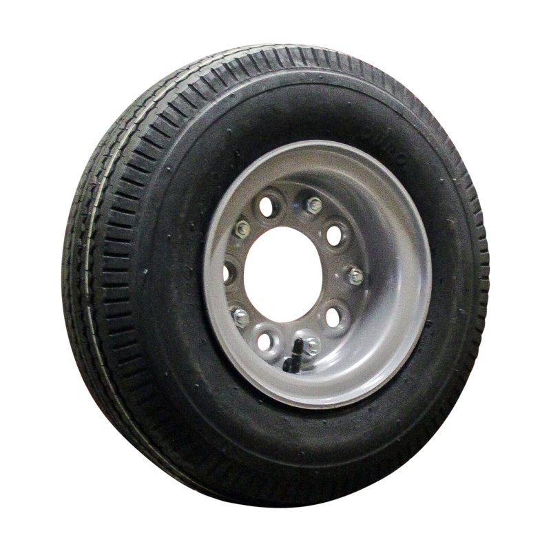 air tire + wheel 5.00-8 4.33R-8 ET0 94/140/5 steel HF-214 silver grey