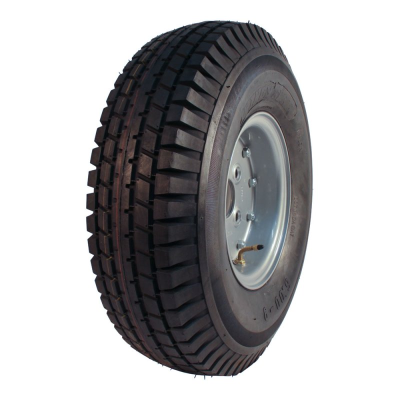 air tire + wheel 6.00-9 4.00E-9 ET0 58/98/4 steel HF-223 grey
