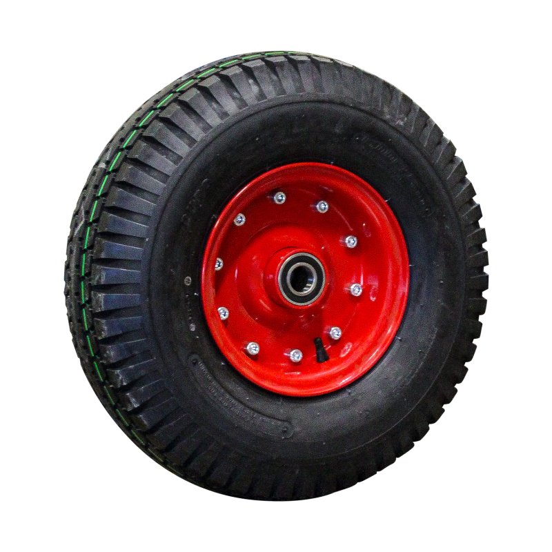air tire + wheel 6.00-9 4.00E-9 ET0 NL100mm steel HF-223 red