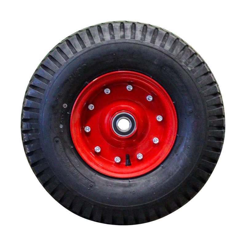 air tire + wheel 6.00-9 4.00E-9 ET0 NL100mm steel HF-223 red