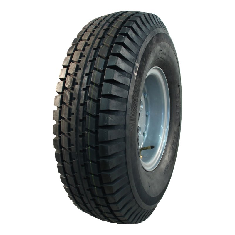pneu + roue 6.00-9 4.00E-9 ET0 58/98/4 métal V-6509 gris