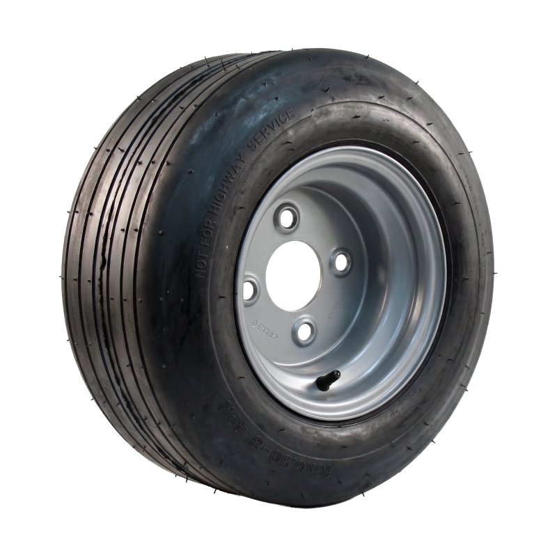 luchtband + wiel 16x6.50-8 5.50x8H2 ET-2 60/100/4 staal V-3503 zilvergrijs