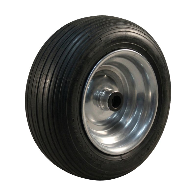 Komplettrad 3.50-6 2.50Ax6 ET0 Rollenlager Ø20 NL75mm Stahl V-5501 Grau