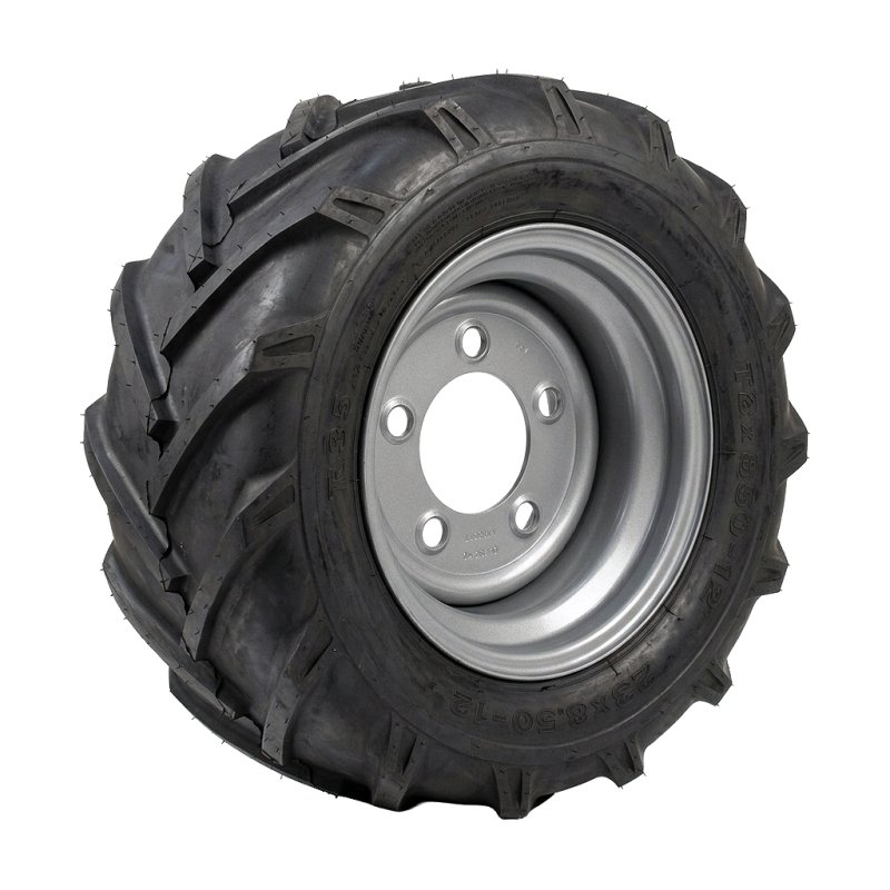 air tire + wheel 23x8.50-12 7.00x12 ET0 94/140/5 steel TR-315 silver grey