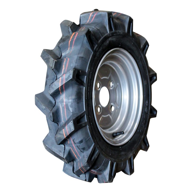 air tire + wheel 4.00-10 3.50Bx10H2 ET-2.1 60/100/4 steel V-8803 silver grey