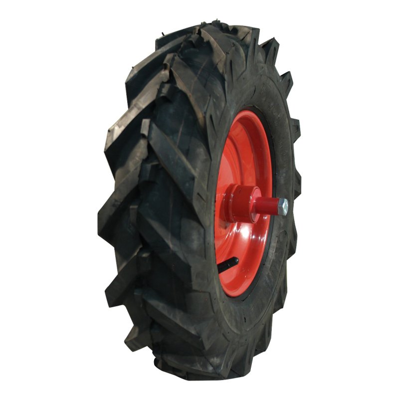 luchtband + wiel 4.80/4.00-8 (122/90-8) 2.50Ax8 ET0 NL96mm staal V-8501 rood 150mm