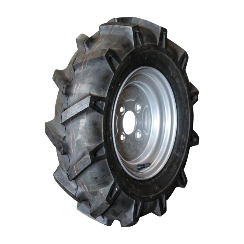 Komplettrad 5.00-10 3.50Bx10H2 ET-2.1 60/100/4 Stahl V-8803 Silbergrau