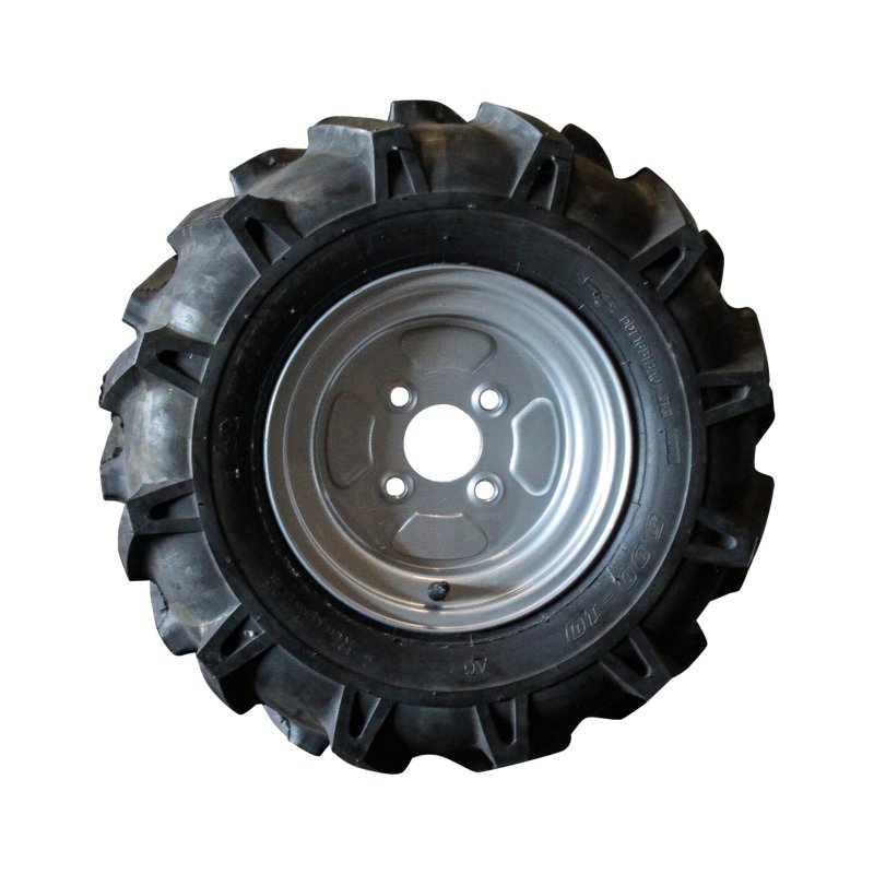 Komplettrad 5.00-10 3.50Bx10H2 ET-2.1 60/100/4 Stahl V-8803 Silbergrau