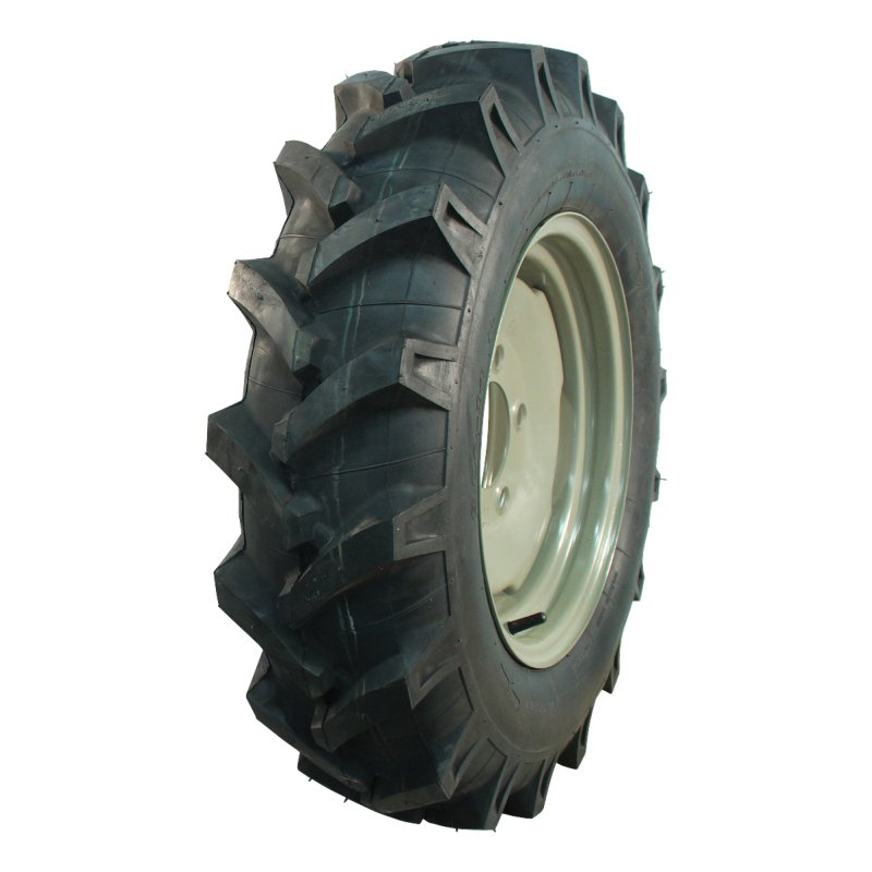 luchtband + wiel 5.00-12 4.00Bx12H2 ET0 60/100/4 staal V-8509 zilvergrijs