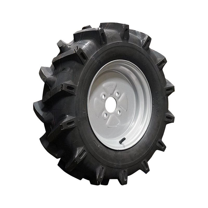 air tire + wheel 6.00-12 4.00Bx12H2 ET0 60/100/4 steel V-8803 silver grey