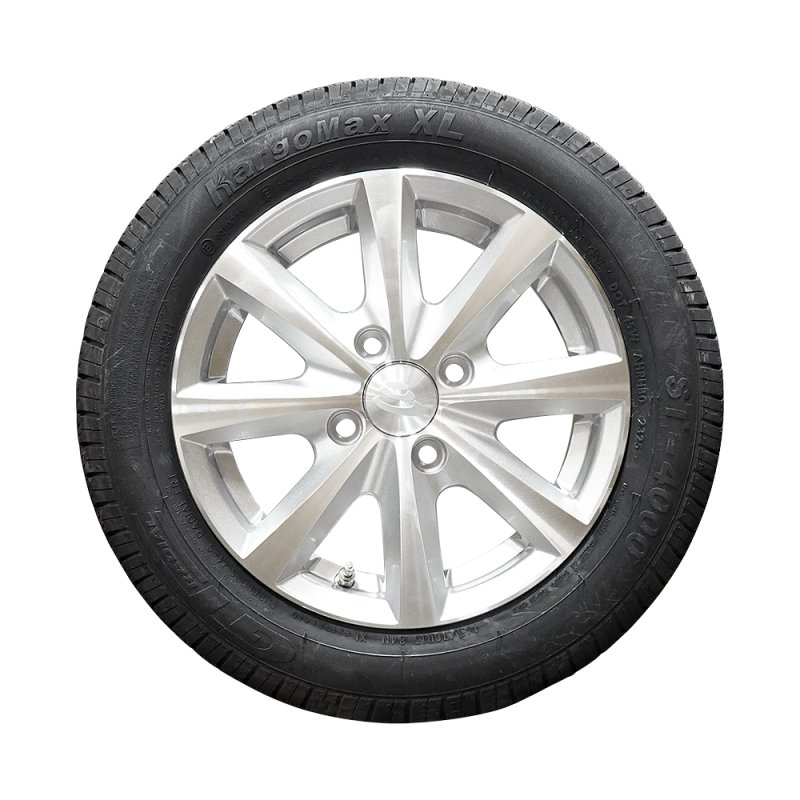 air tire + wheel 145/70 R13 5Jx13H2 ET30 57/100/4 alloy Kargomax ST-4000 M+S silver grey