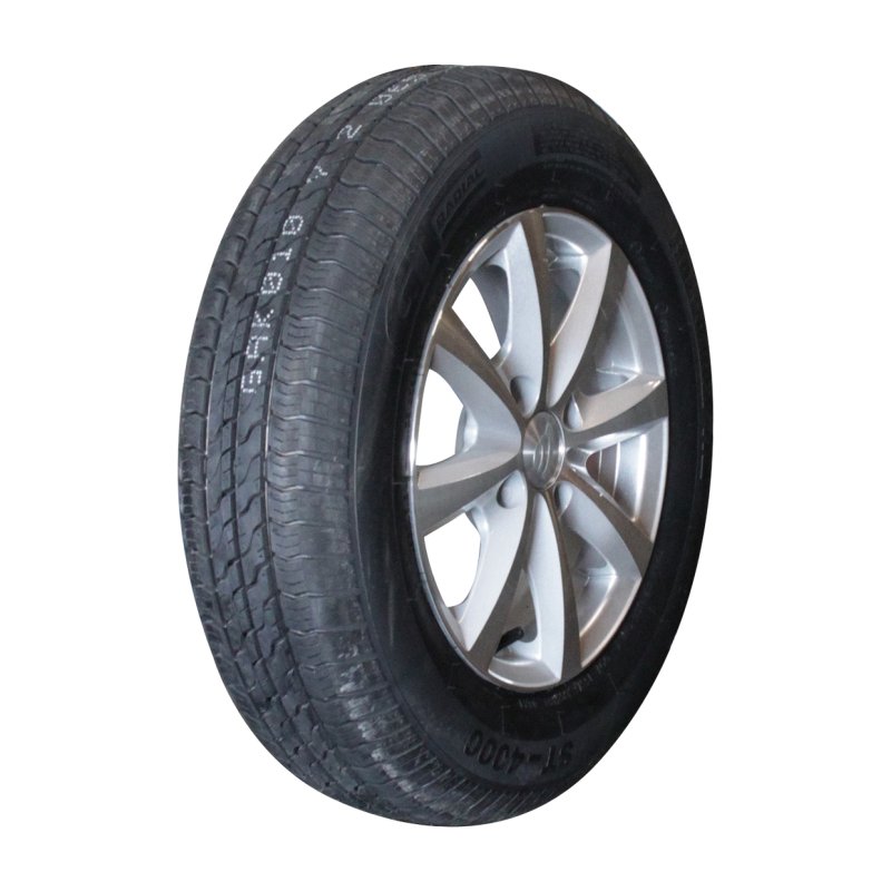 air tire + wheel 155/80 R13 5Jx13H2 ET30 57/100/4 alloy Kargomax XL ST-4000 M+S silver grey