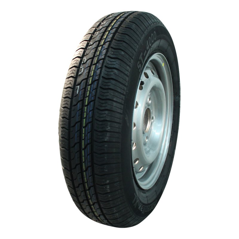 Komplettrad 155/80 R13 5Jx13H2 ET30 57/100/4 Stahl Kargomax XL ST-4000 M+S Silbergrau