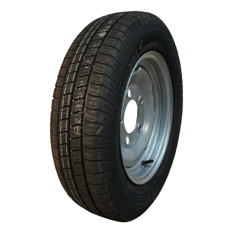 air tire + wheel 155/80 R13C 4Jx13H ET0 94/140/5 steel Kargomax ST-6000 M+S silver grey