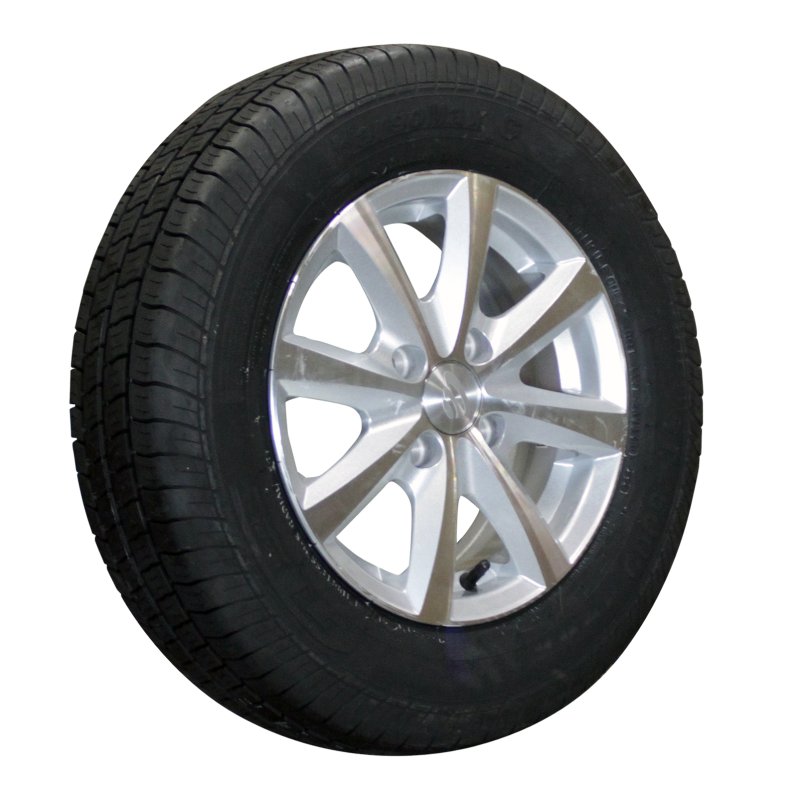 air tire + wheel 155/80 R13C 5Jx13H2 ET30 57/100/4 alloy Kargomax ST-6000 M+S silver grey