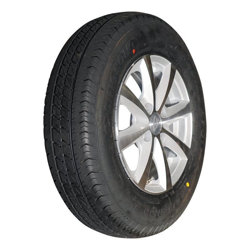 Komplettrad 165 R13C 5Jx13H2 ET30 57/100/4 Leichtmetall R701 M+S Silbergrau