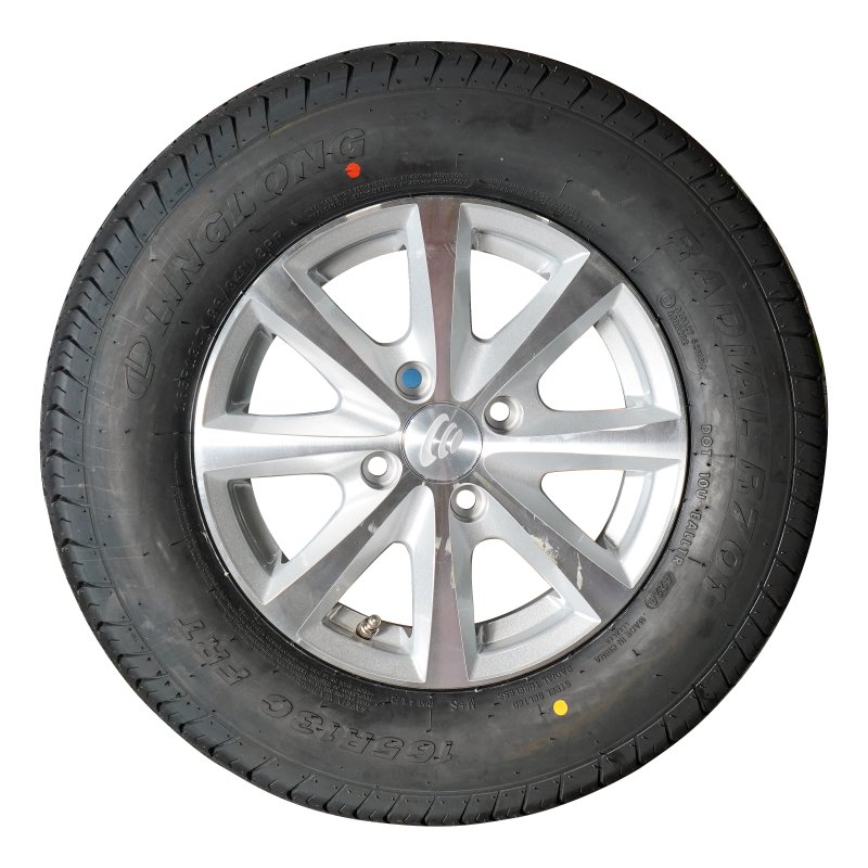 Komplettrad 165 R13C 5Jx13H2 ET30 57/100/4 Leichtmetall R701 M+S Silbergrau