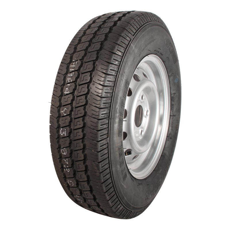 air tire + wheel 175 R13C 4½Jx13H2 ET30 67/112/5 steel Maxmiler Pro silver grey