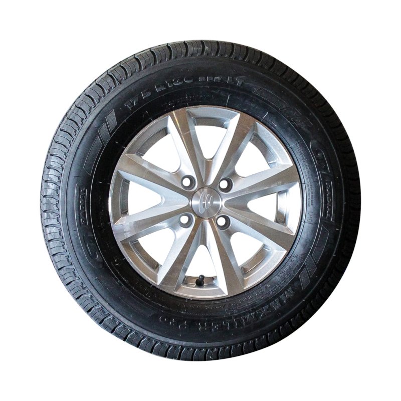 air tire + wheel 175 R13C 5Jx13H2 ET30 57/100/4 alloy Maxmiler Pro silver grey