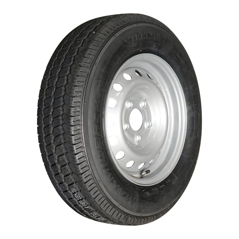 pneu + roue 175 R14C 5½Jx14H2 ET30 66,5/112/5 métal Maxmiler X gris argent