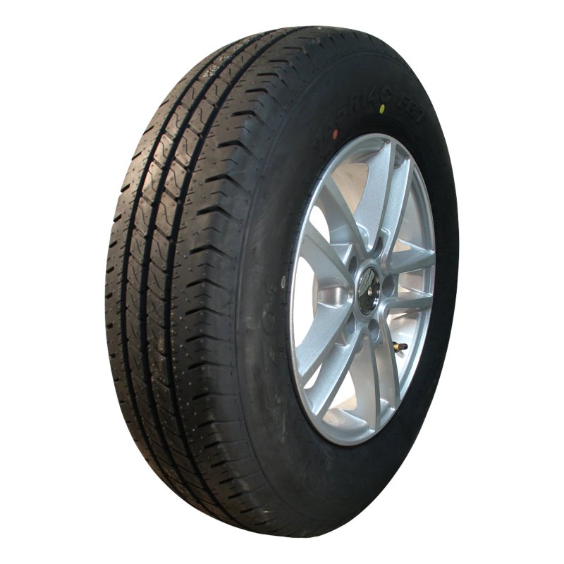 air tire + wheel 175 R14C 5½Jx14H2 ET30 67/112/5 alloy Maxmiler X grey