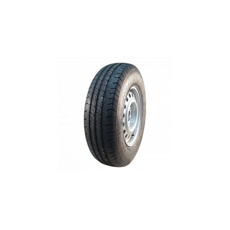 pneu + roue 185 R14C 5½Jx14H2 ET30 66,5/112/5 métal R701 M+S gris argent