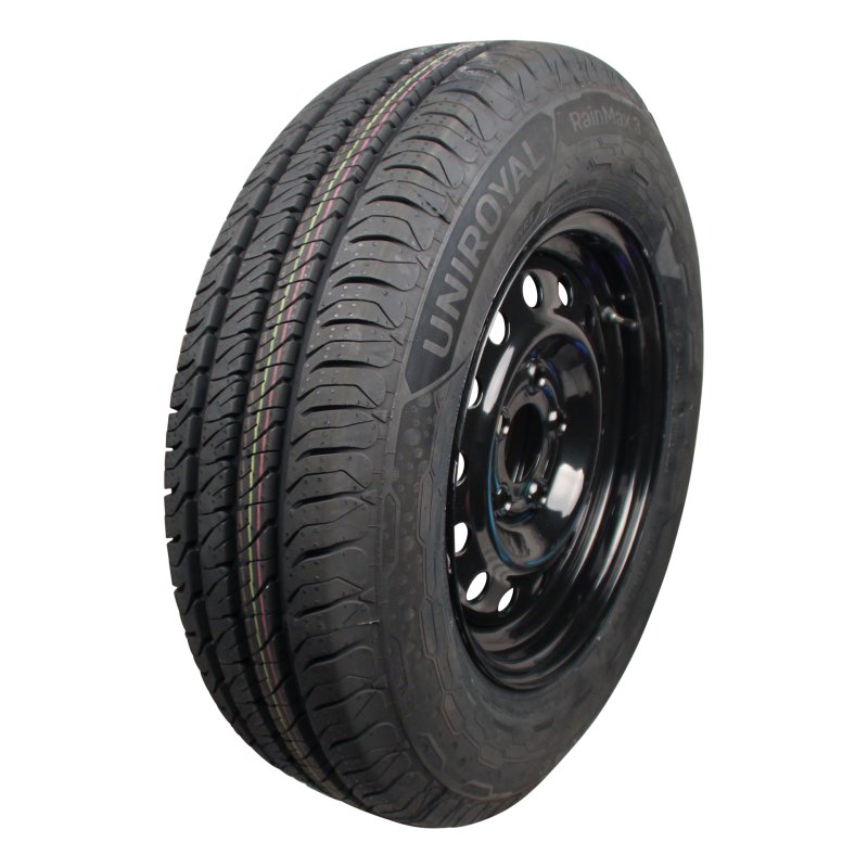 air tire + wheel 185 R14C 5½Jx14H2 ET30 66,5/112/5 steel Rain Max 5 black