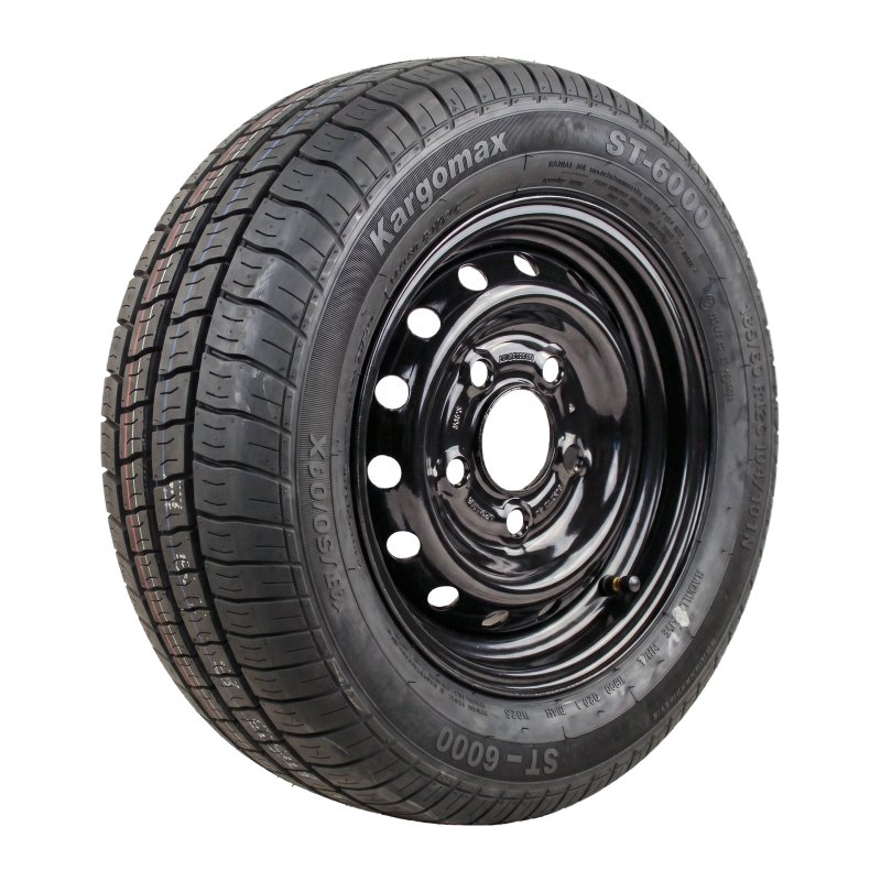 air tire + wheel 185/60 R12C 5½Jx12H2 ET30 67/112/5 steel Kargomax ST-6000 M+S black