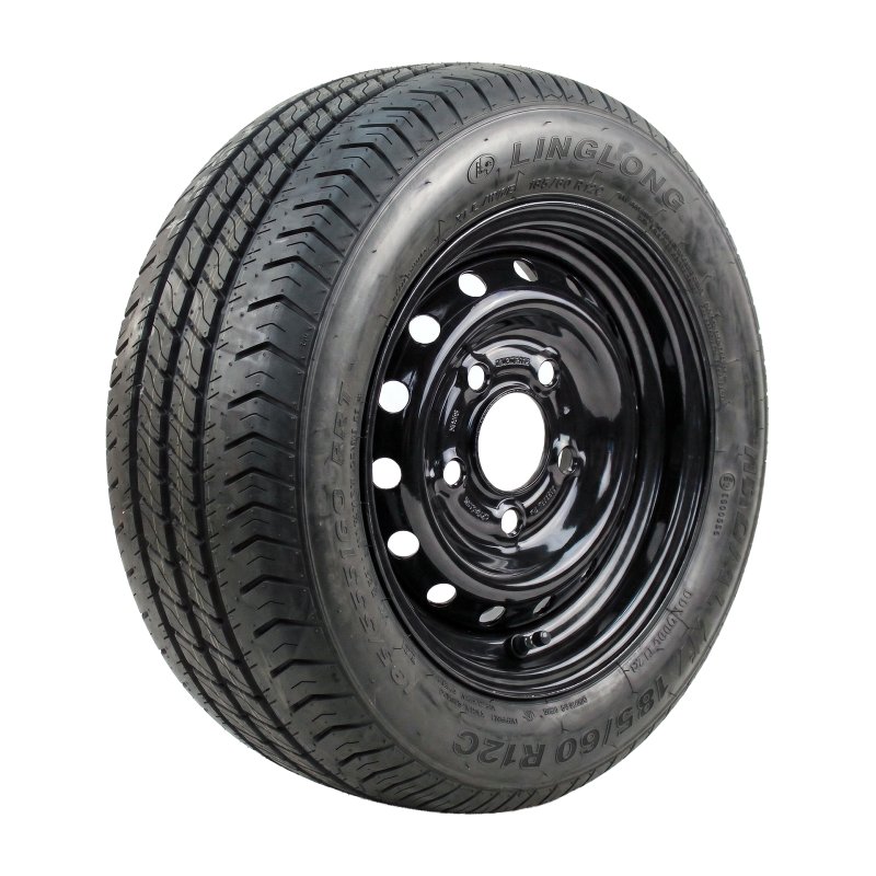 Komplettrad 185/60 R12C 5½Jx12H2 ET30 67/112/5 Stahl R701 M+S Schwarz