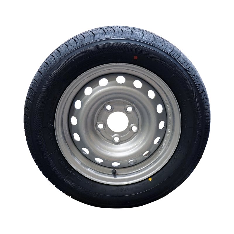 air tire + wheel 185/65 R14 5½Jx14H2 ET30 66,5/112/5 steel AW-414 M+S silver grey