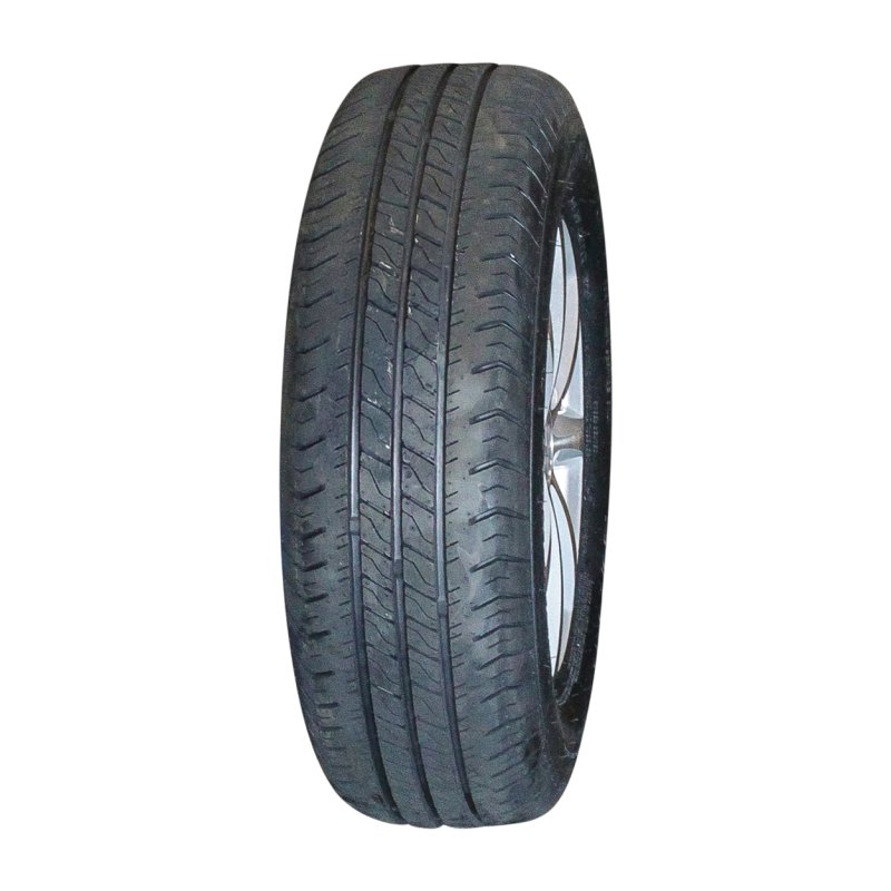 luchtband + wiel 185/70 R13 5Jx13H2 ET30 57/100/4 lichtmetaal R701 M+S zilvergrijs
