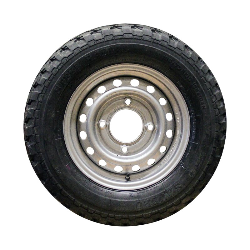 pneu + roue 185/70 R13C 4½Jx13H2 ET25.4 95/139.7/4 métal Savero M+S gris argent approprié pour Ifor Williams