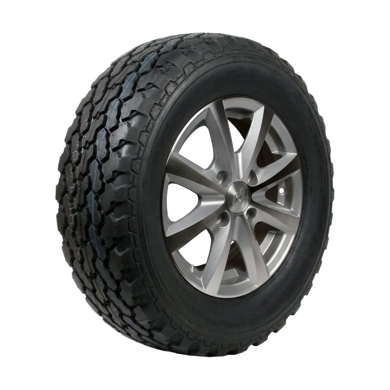 air tire + wheel 185/70 R13C 5Jx13H2 ET30 57/100/4 alloy Savero M+S silver grey