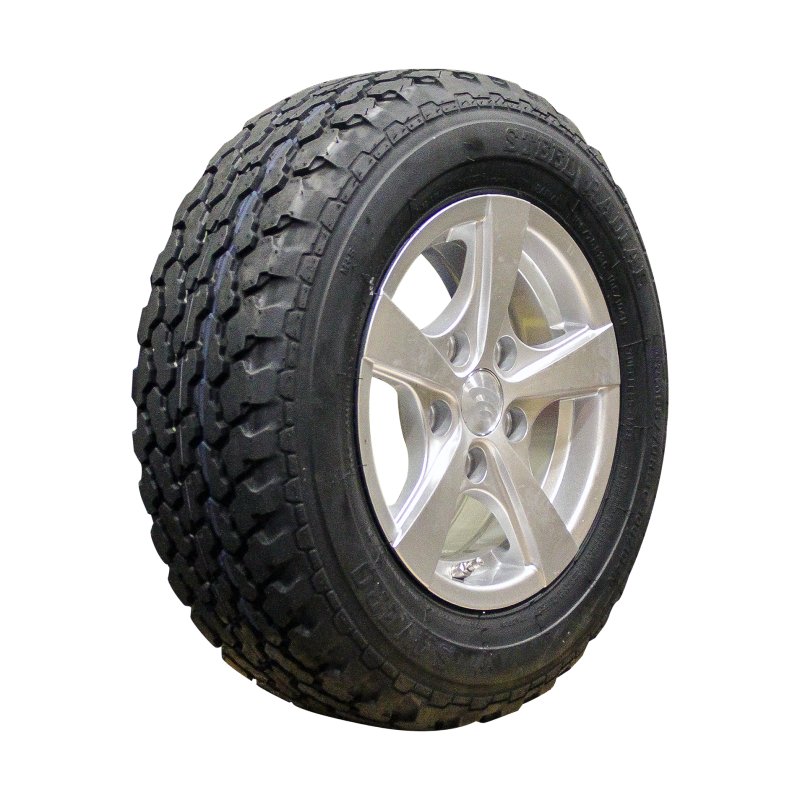 air tire + wheel 185/70 R13C 6Jx13H2 ET30 67/112/5 alloy Savero M+S silver grey