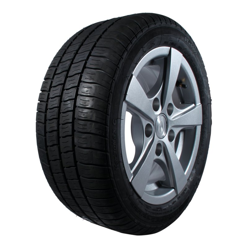 air tire + wheel 195/50 R13C 6Jx13H2 ET30 67/112/5 alloy Kargomax ST-6000 M+S silver grey