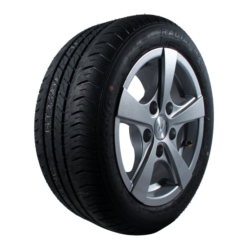 air tire + wheel 195/50 R13C 6Jx13H2 ET30 67/112/5 alloy R701 M+S silver grey