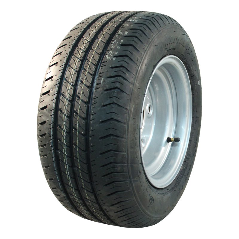 pneu + roue 195/55 R10C 6.00Ix10H2 ET25 66,5/112/5 métal R701 M+S gris argent