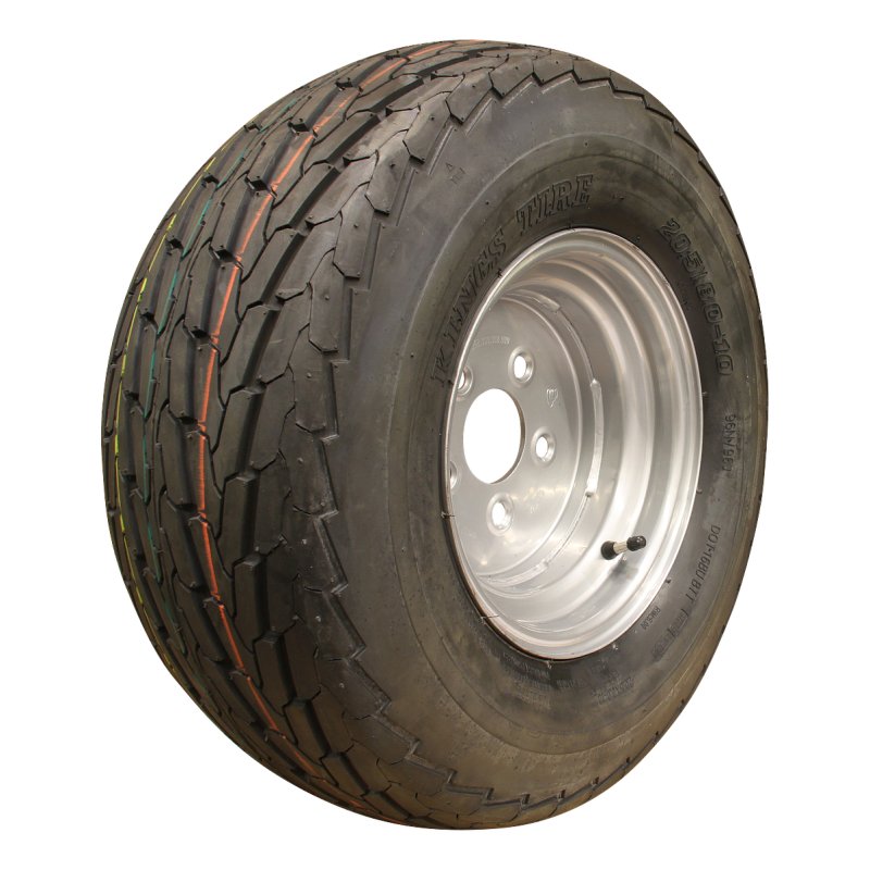 Komplettrad 20.5x8.0-10 6.00x10H2 ET-4 60/100/4 Stahl KT-705 Silbergrau